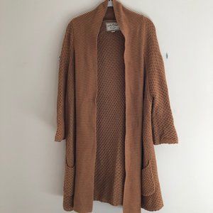 Lucky Brand Long Tan Cardigan Sweater